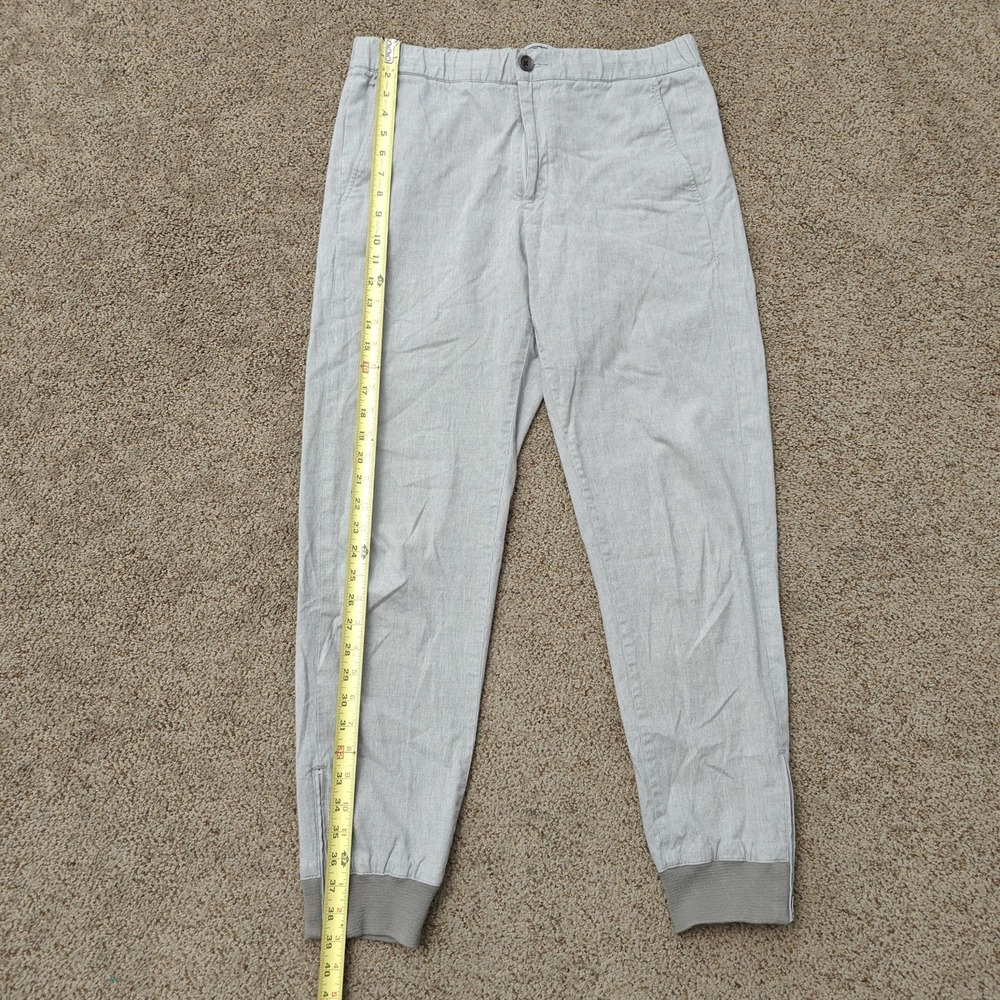 VINCE Men Joggers L Gray Cotton Lycra Luxury Minimalist Streetwear Joggers - Picture 9 of 16